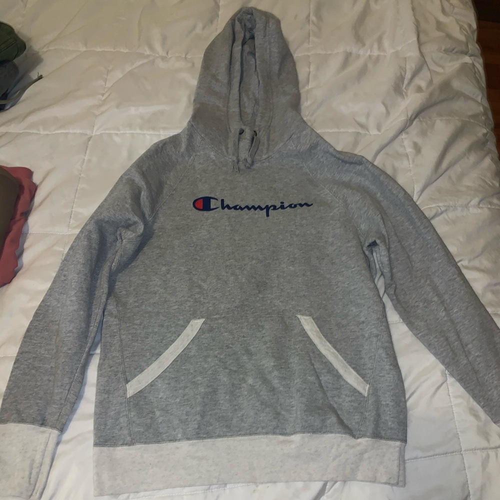 Grey champion hoodie size medium